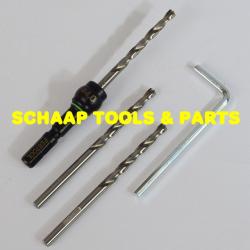 Centrotec Spiraalboor HSS  4,0 mm x 43 mm in boorhouder met 2 reserveboren  CE/M-Set | 493423